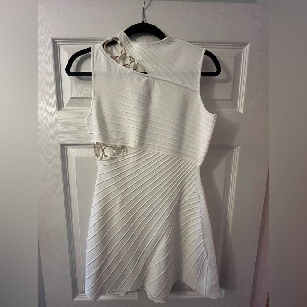 Cult Gaia Off White Knit Mini Dress